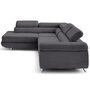 Voir la diapositive 3 : LISA DESIGN Zaria - canapé d'angle gauche 5 places convertible avec coffre et têtières en velours côtelé grosses côtes