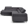 Voir la diapositive 3 : LISA DESIGN Zaria - canapé d'angle gauche 5 places convertible avec coffre et têtières en velours côtelé grosses côtes