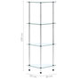 Voir la diapositive 6 : VIDAXL Etagere 4 niveaux Transparent 30x30x100 cm Verre trempe
