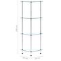 Voir la diapositive 6 : VIDAXL Etagere 4 niveaux Transparent 30x30x100 cm Verre trempe