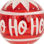 Voir la diapositive 2 : ATMOSPHERA Boule de Noël en Verre  Ho Ho Ho  9cm Rouge & Blanc
