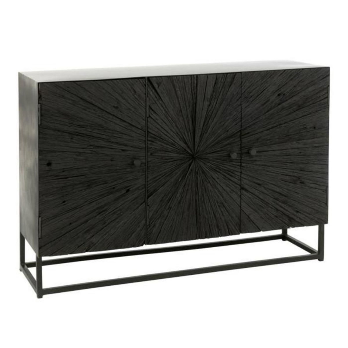 Paris Prix Buffet 3 Portes en Bois  Shanil  120cm Noir