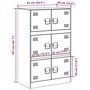 Voir la diapositive 6 : VIDAXL Buffet blanc 67x39x107 cm acier