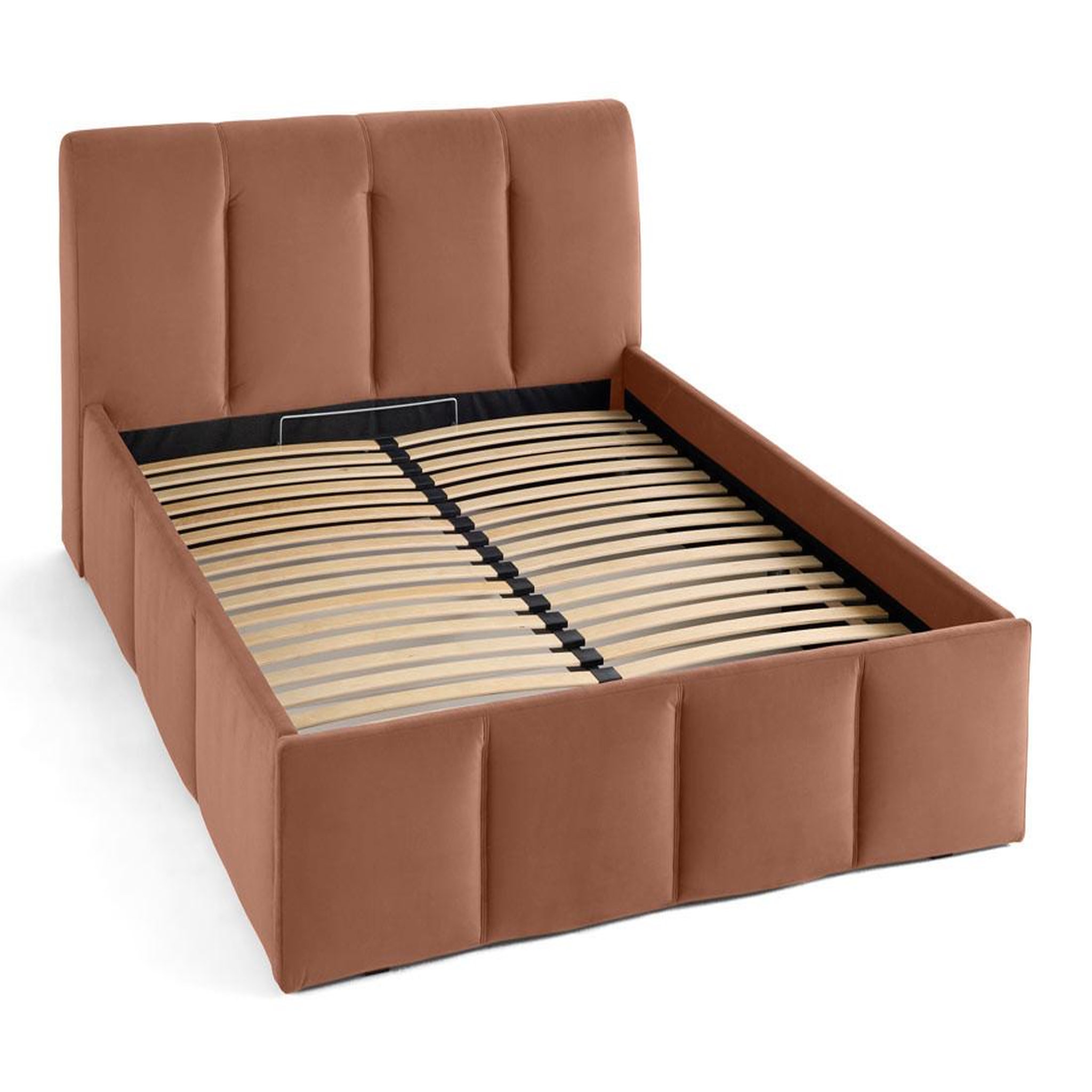 Voir la diapositive 4 : BEST MOBILIER Elysia - lit coffre - 140x190 - en velours - sommier inclus