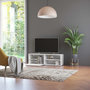 Voir la diapositive 4 : VIDAXL Meuble TV Blanc 120x34x37 cm Bois d'ingenierie