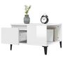 Voir la diapositive 5 : VIDAXL Table basse blanc brillant 55x55x36,5 cm bois d ingénierie