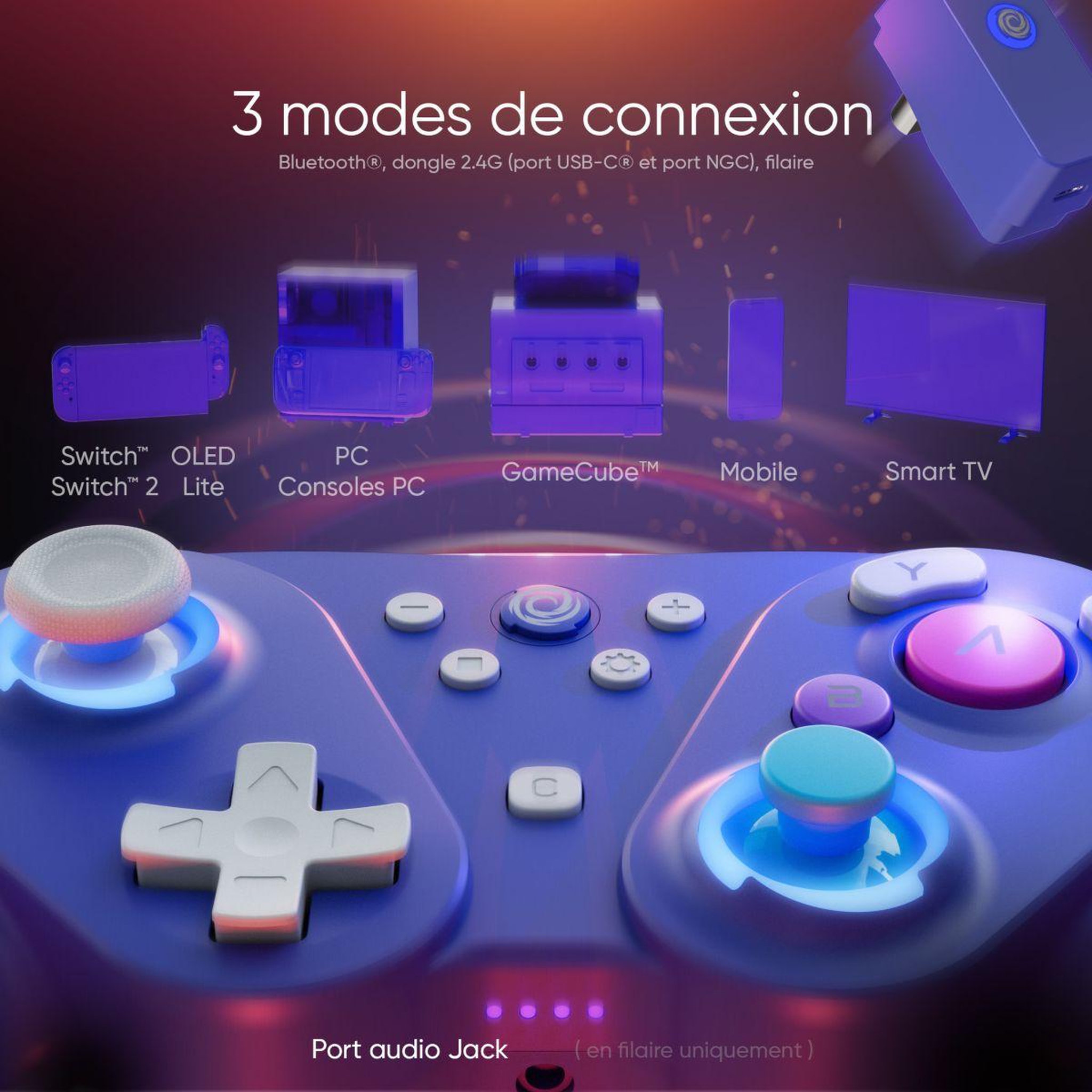 Voir la diapositive 4 : ONIVERSE Manette foenix violette