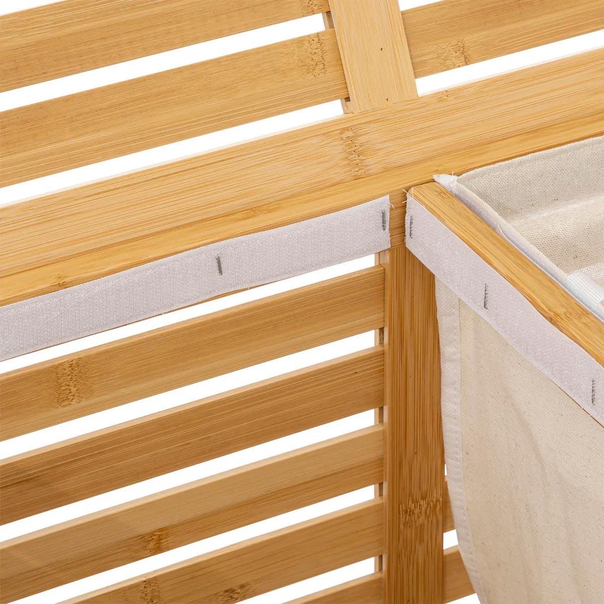 Voir la diapositive 5 : FIVE Panier à linge double bambou  sicela  60cm naturel