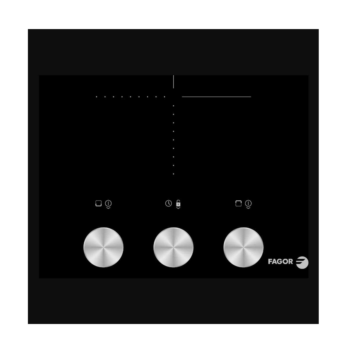 Fagor Table de cuisson vitrocéramique 2 feux 2900w noir - FTV2520T