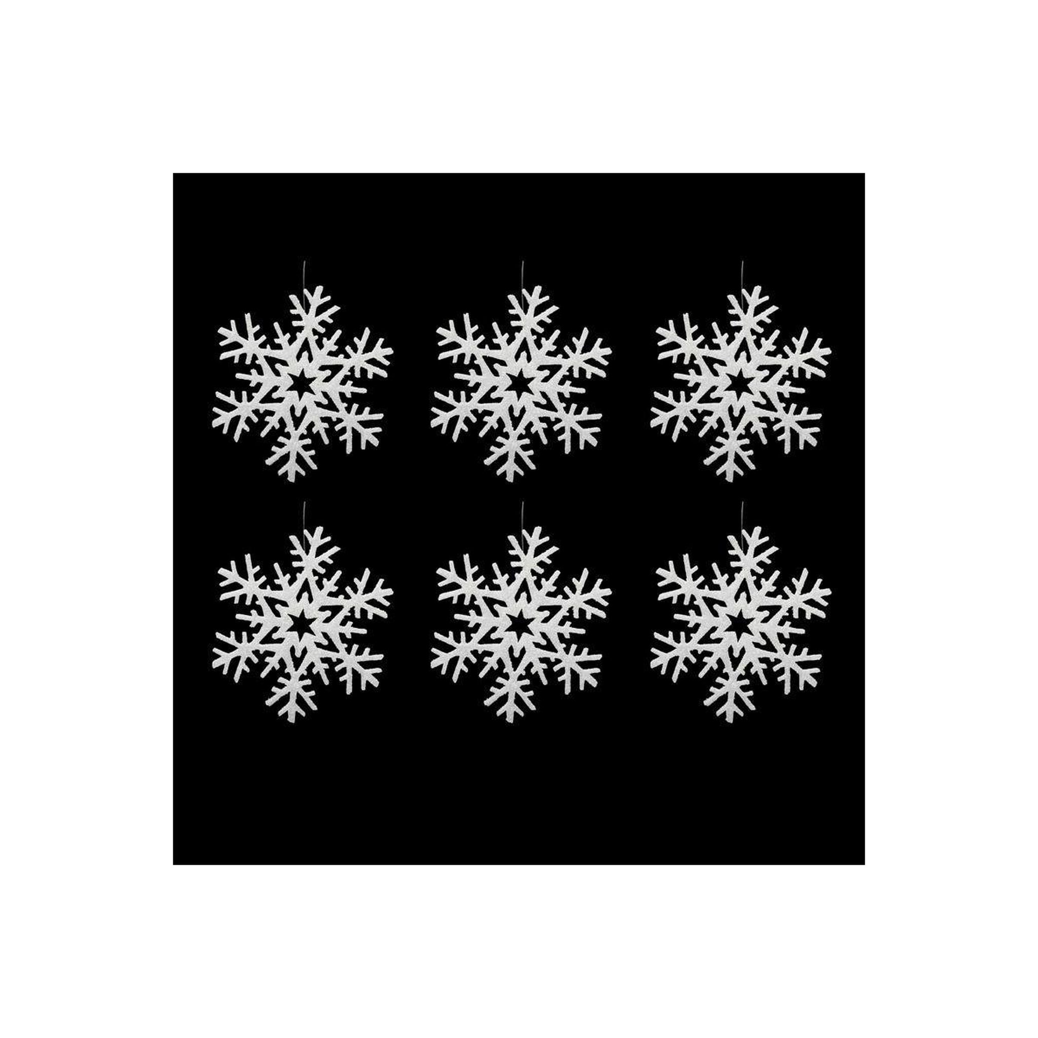 Voir la diapositive 2 : FEERIC LIGHT & CHRISTMAS Décoration de noël 6 flocons  polaire  20cm blanc