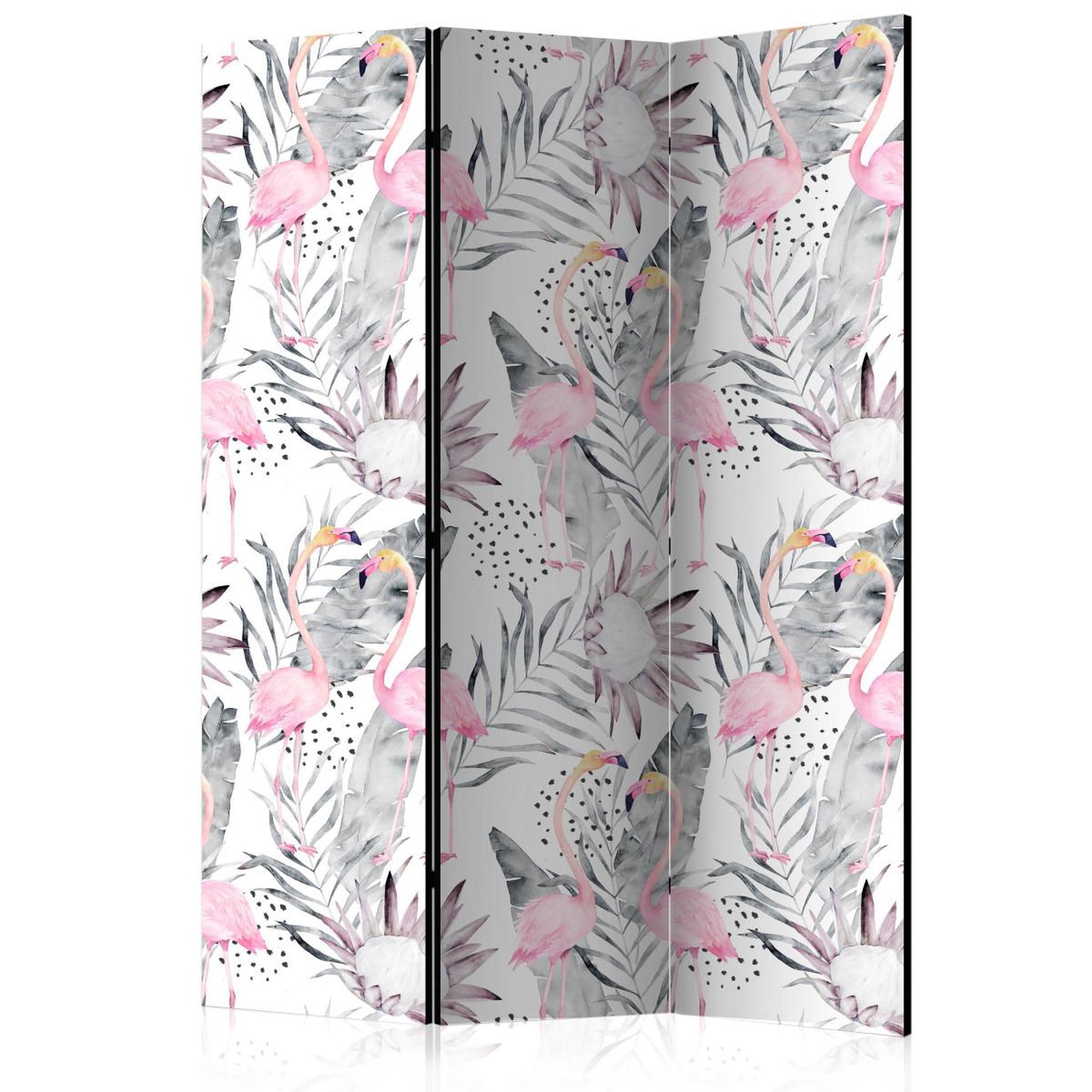 Paris Prix Paravent 3 volets  flamingos & twigs  135x172cm