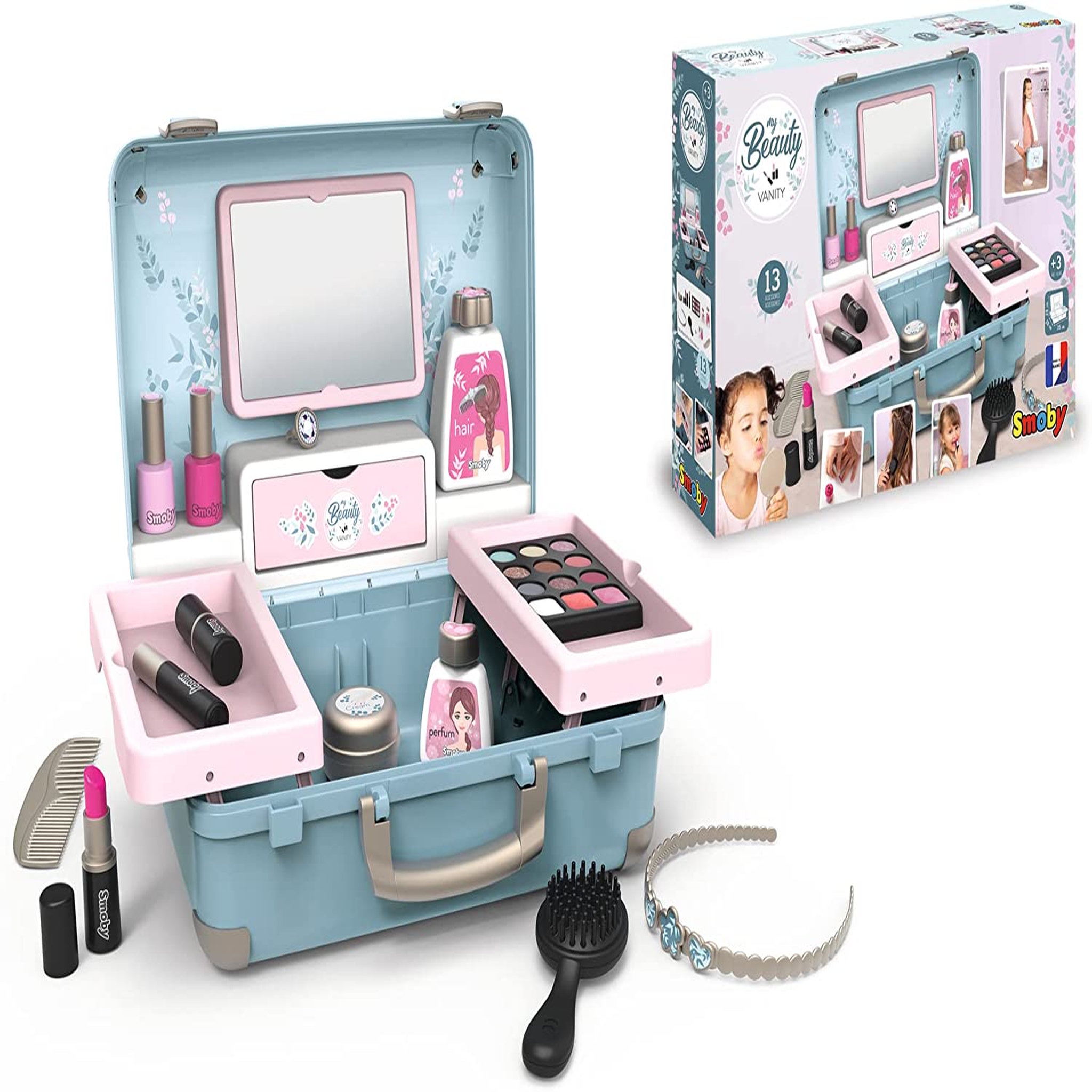 SMOBY Valise My Beauty - Vanity - 13 accessoires