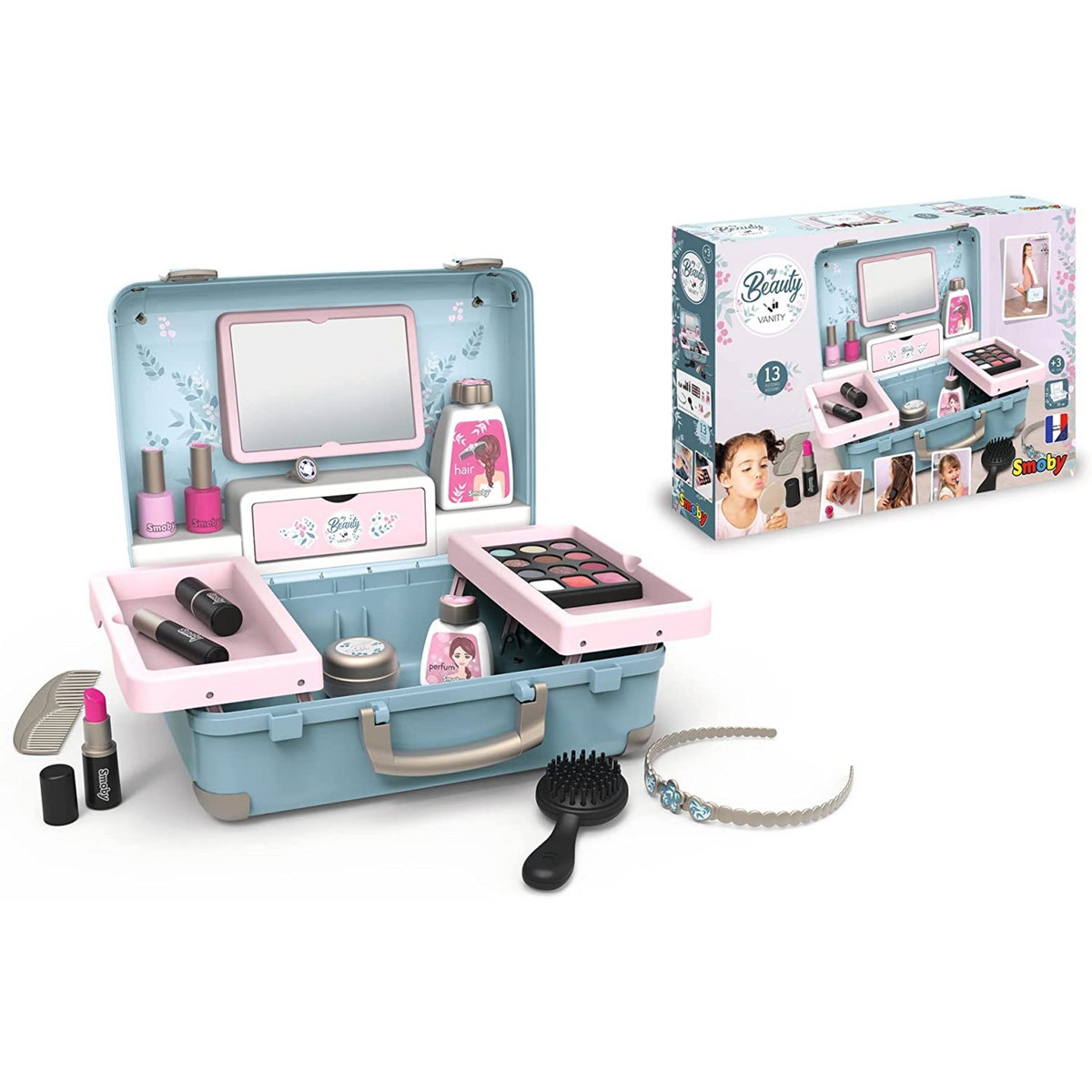 SMOBY Valise My Beauty - Vanity - 13 accessoires