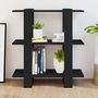 Voir la diapositive 3 : VIDAXL Bibliotheque/Separateur de piece Noir 80x30x123,5 cm