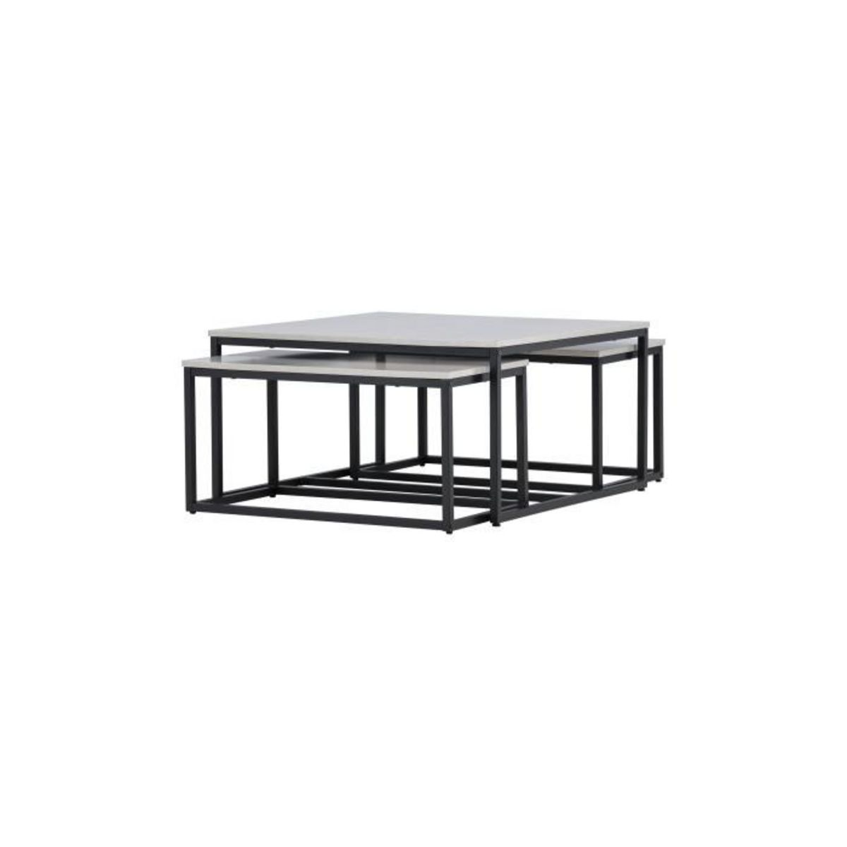 Paris Prix Lot de 3 Tables Basses Gigognes  Solna  80cm Gris