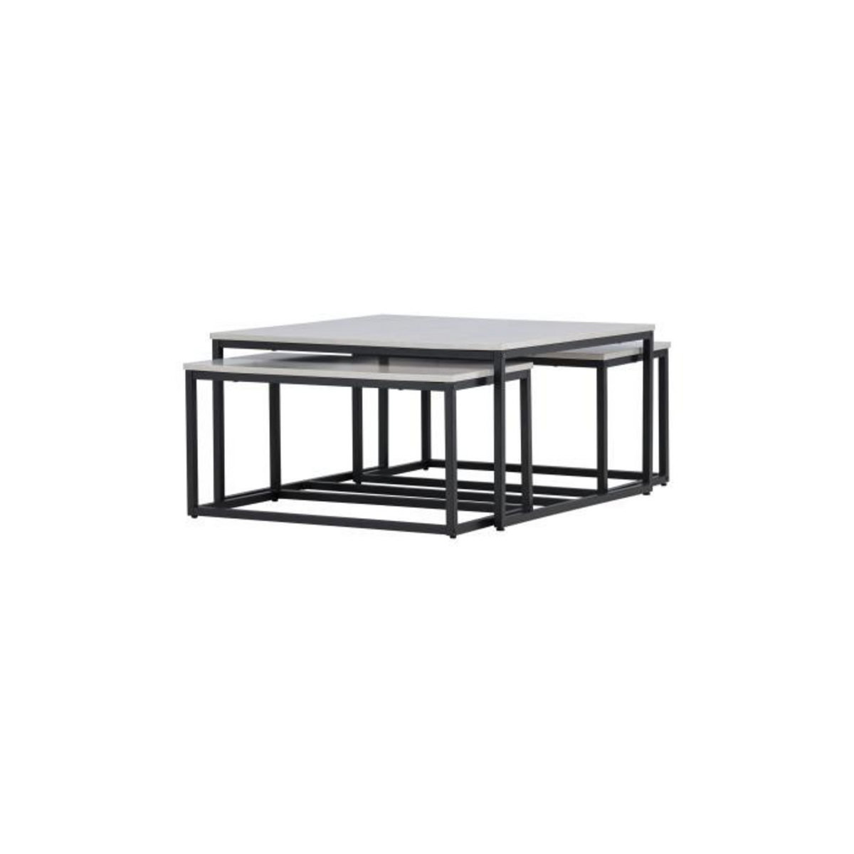 Paris Prix Lot de 3 Tables Basses Gigognes  Solna  80cm Gris