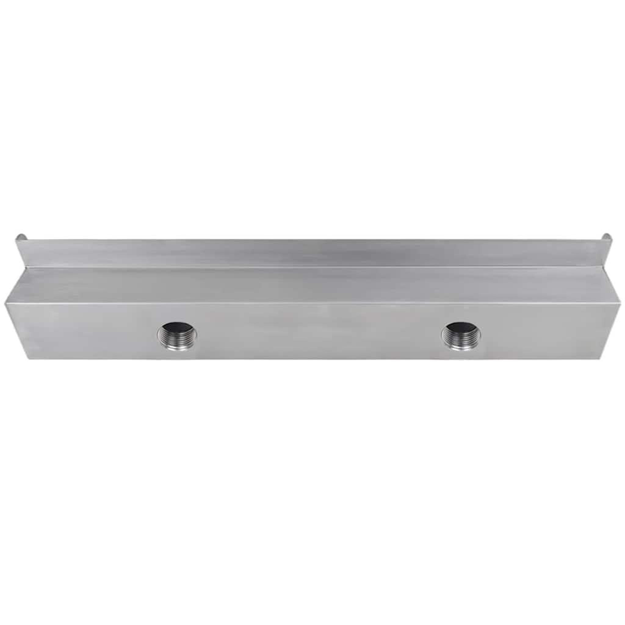 Voir la diapositive 4 : VIDAXL Lame d'eau rectangulaire 60 cm Acier inoxydable pour piscine