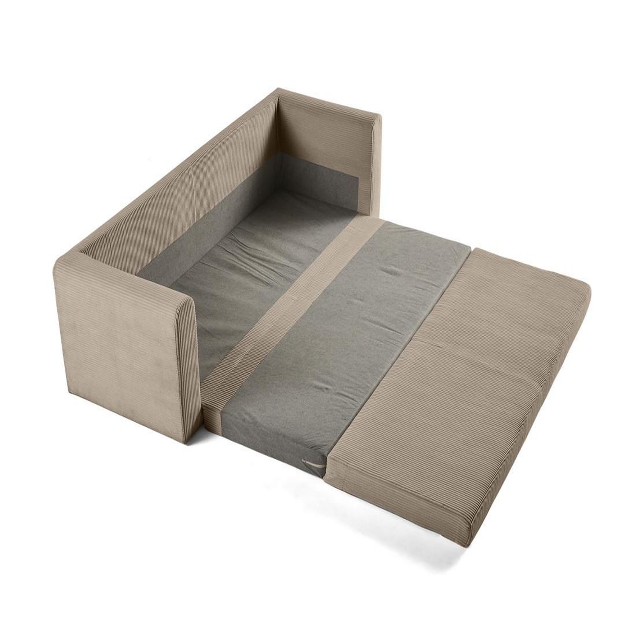 Voir la diapositive 3 : BEST MOBILIER Marilia - canapé 3 places - convertible déplimousse - en velours côtelé