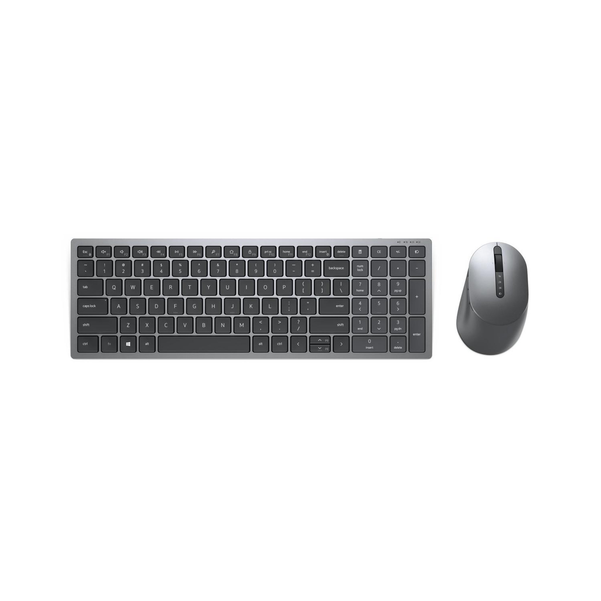 Voir la diapositive 2 : Dell Dell km7120w clavier souris incluse rf sans fil + bluetooth qwerty italien gris, titane