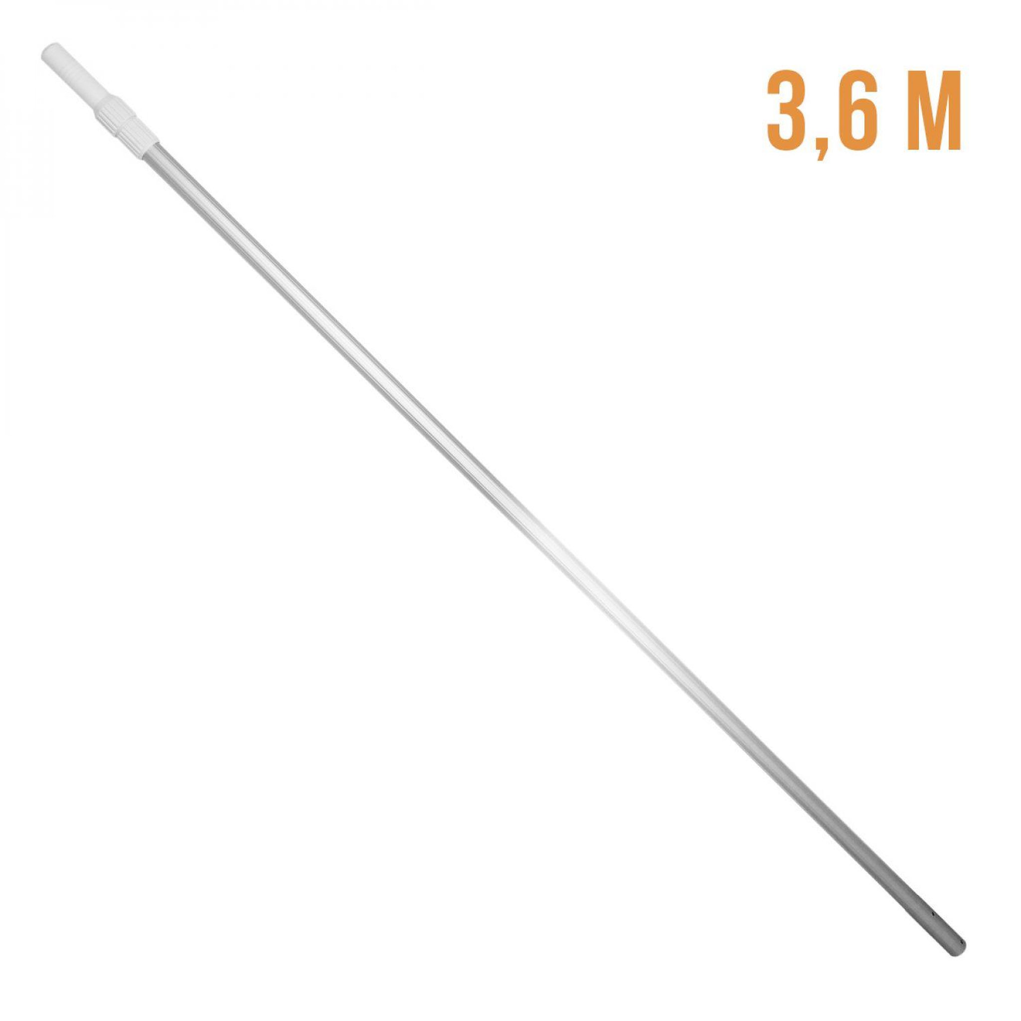 Voir la diapositive 4 : LINXOR Manche télescopique de 1.93 m à 3.60 m en aluminium pour épuisette, balai, brosse etc...
