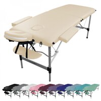 VIVEZEN Table de massage pliante 3 zones en bois avec panneau