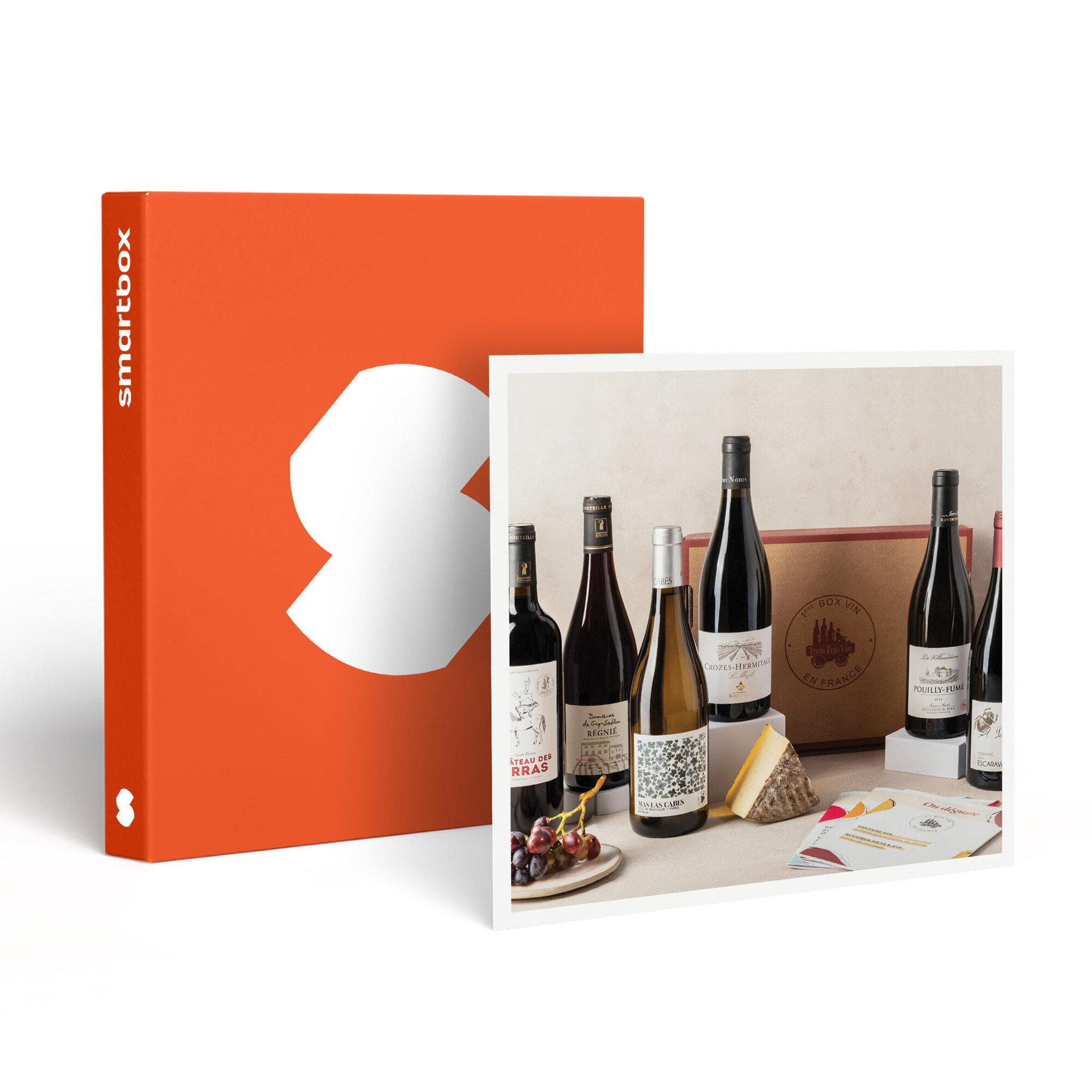 Smartbox Coffret pépites de vignerons : 6 vins et livret de dégustation - coffret cadeau gastronomie