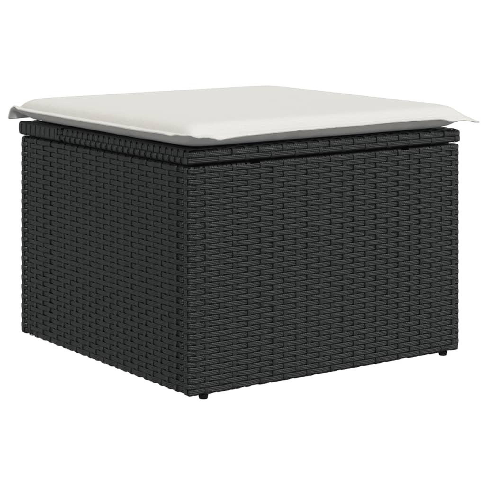 Voir la diapositive 5 : VIDAXL Salon de jardin 10 pcs avec coussins noir resine tressee