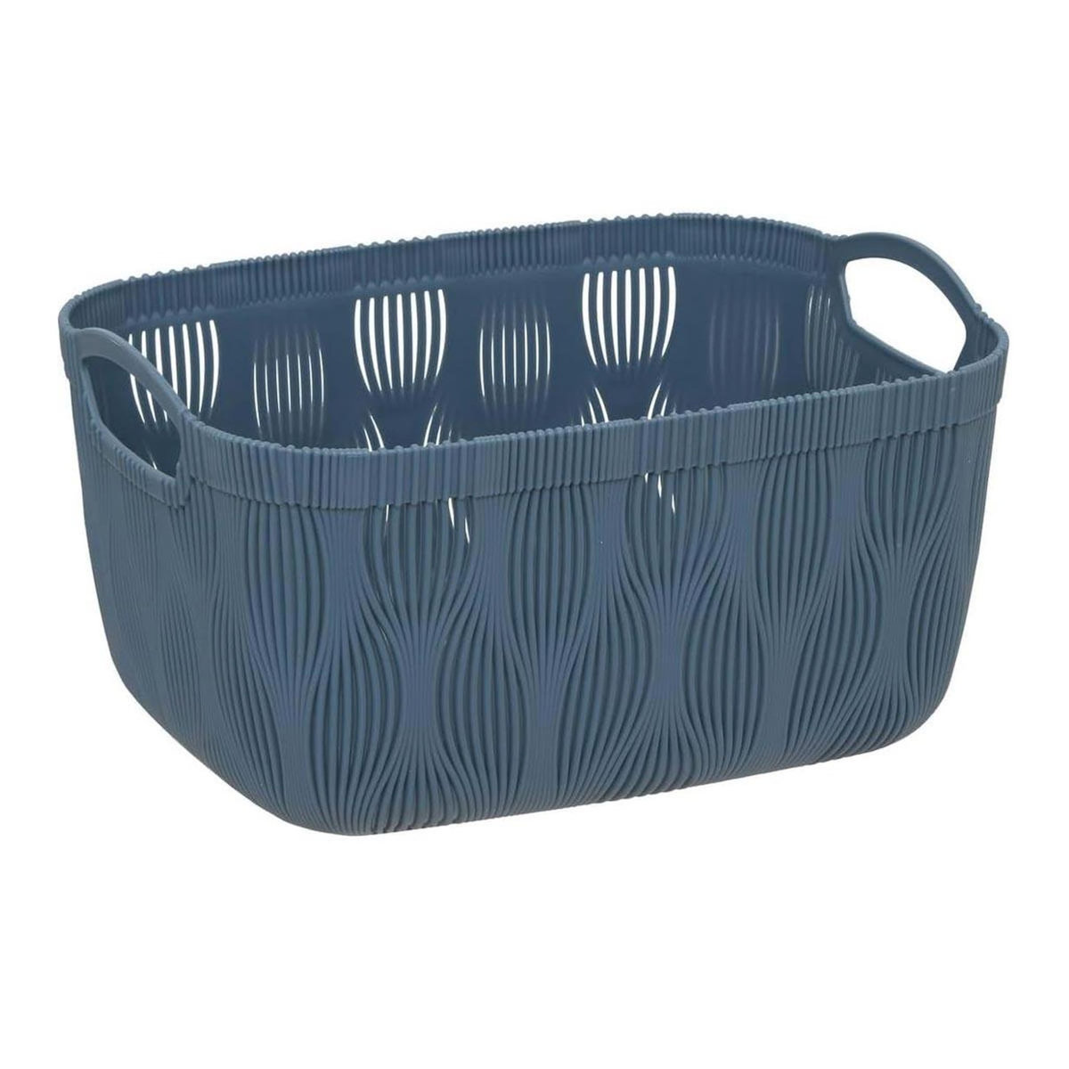 FIVE Panier de Rangement Design  Leaf  3,2L Bleu Gris