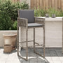 Voir la diapositive 1 : VIDAXL Tabourets de bar jardin coussins lot de 2 gris resine tressee