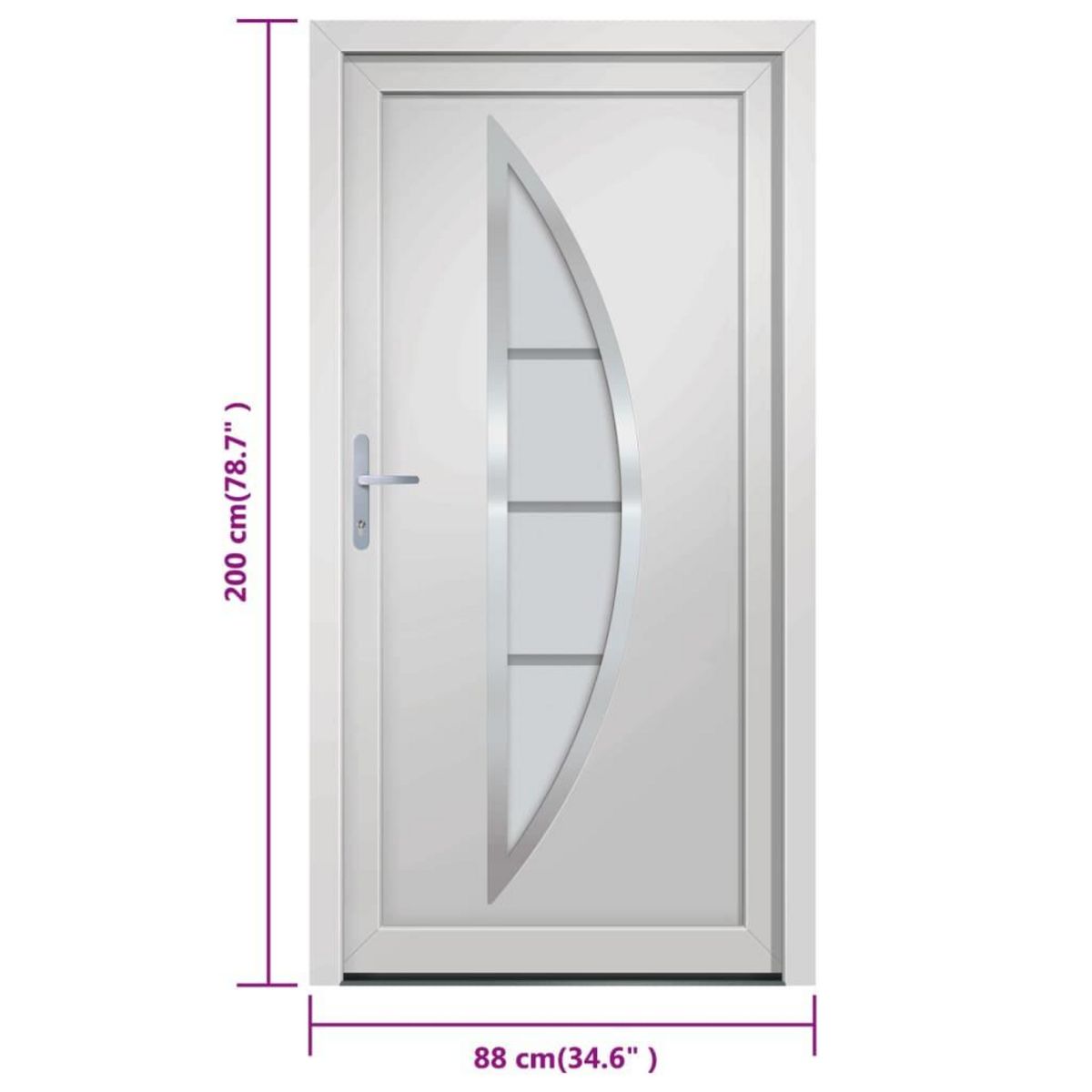 VIDAXL Porte d'entree Blanc 88x200 cm PVC