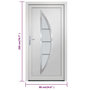 Voir la diapositive 6 : VIDAXL Porte d'entree Blanc 88x200 cm PVC