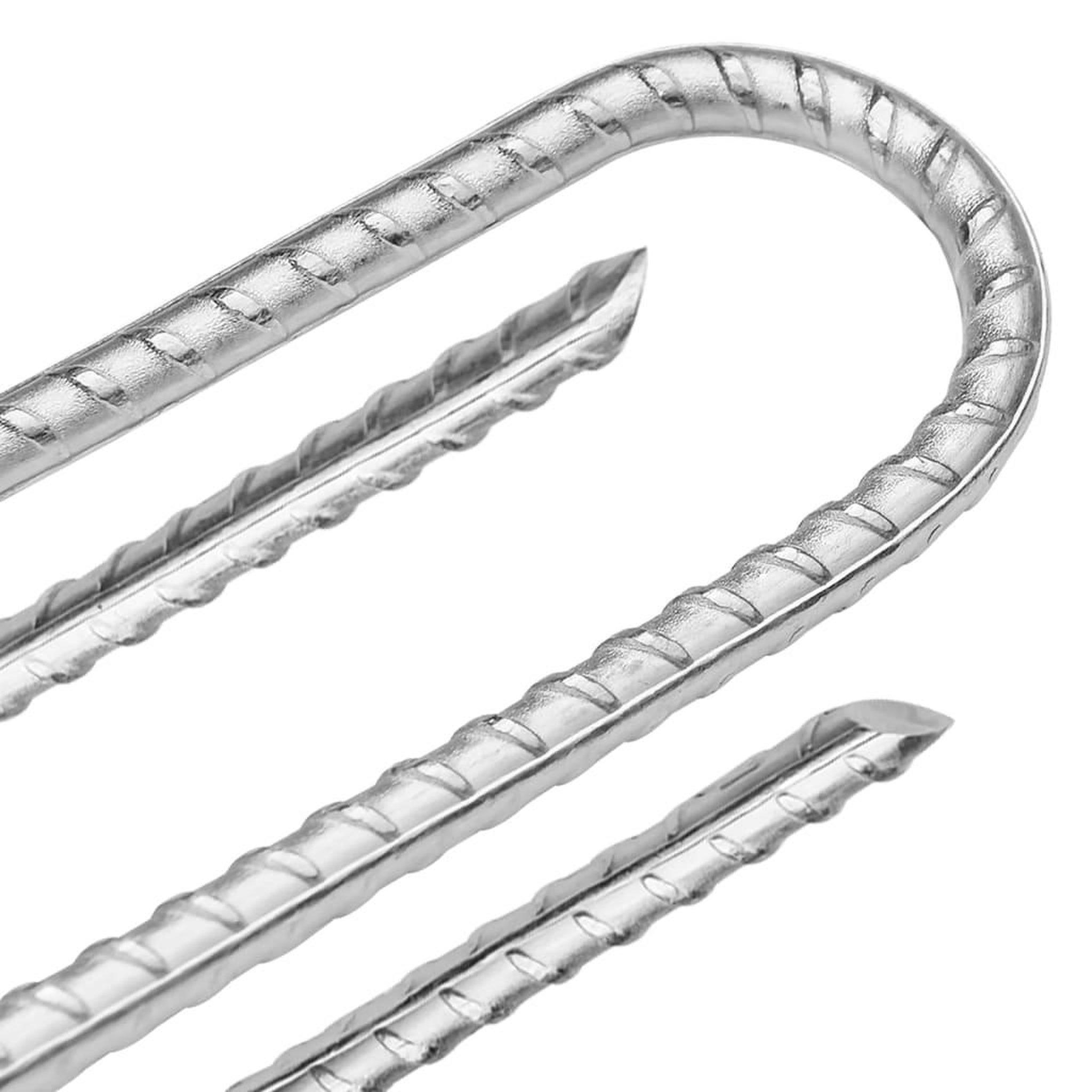 Voir la diapositive 4 : VIDAXL Piquets de tente 12pcs en forme de U 37cm Ø10mm acier galvanise