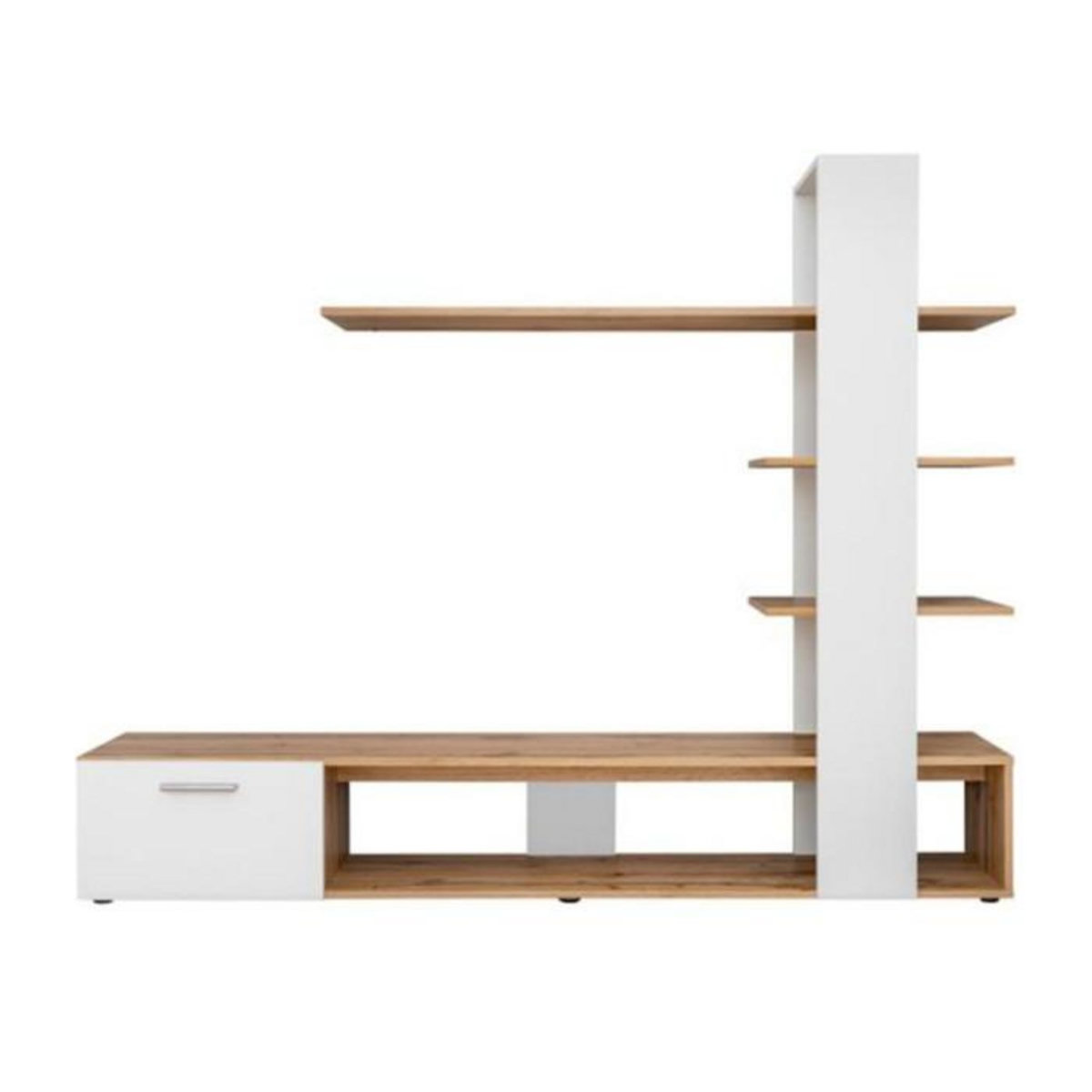 Paris Prix Ensemble Meuble TV Design  Eko  190cm Naturel & Blanc