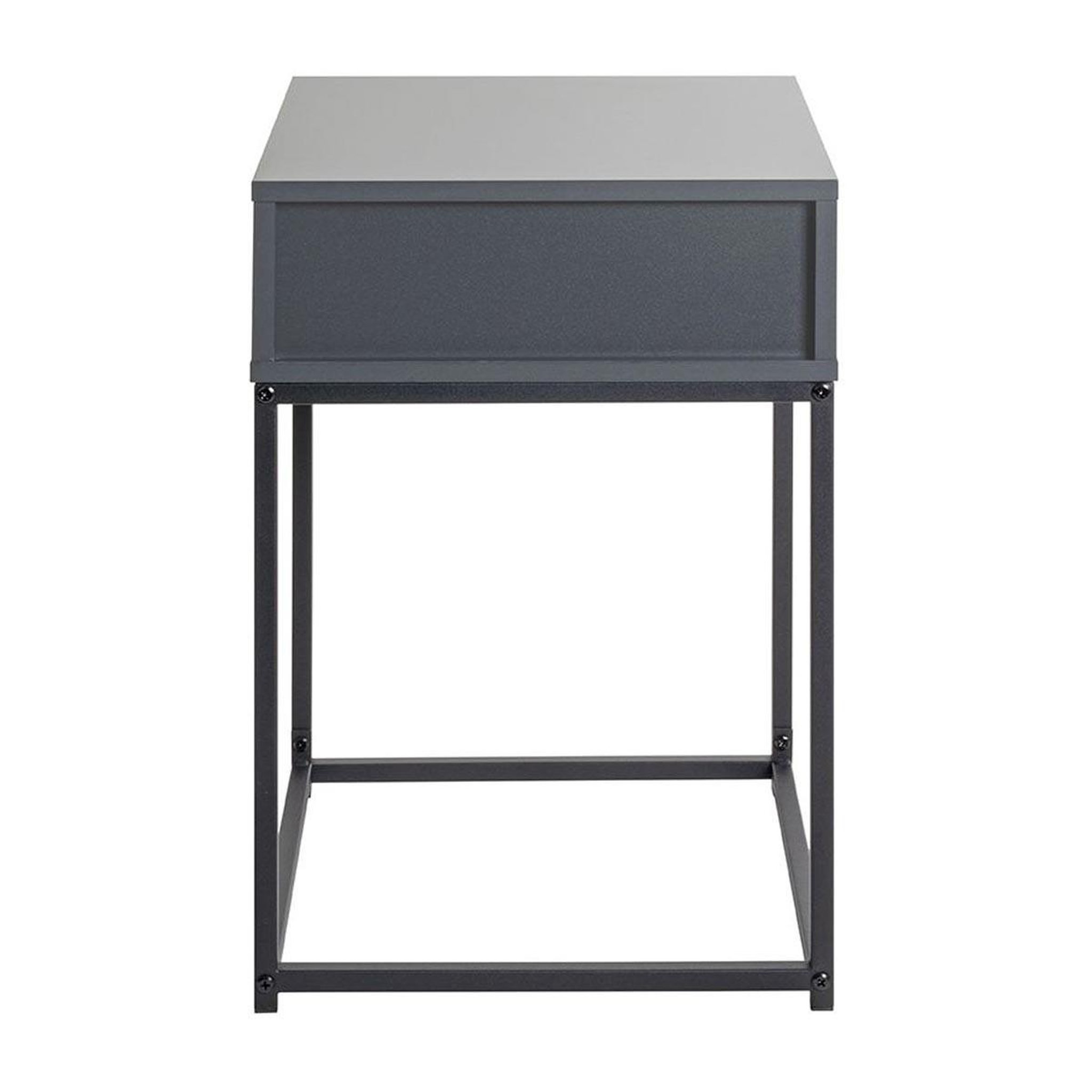 Voir la diapositive 4 : Paris Prix Table de chevet carrée 1 tiroir  maluma  60cm anthracite & noir