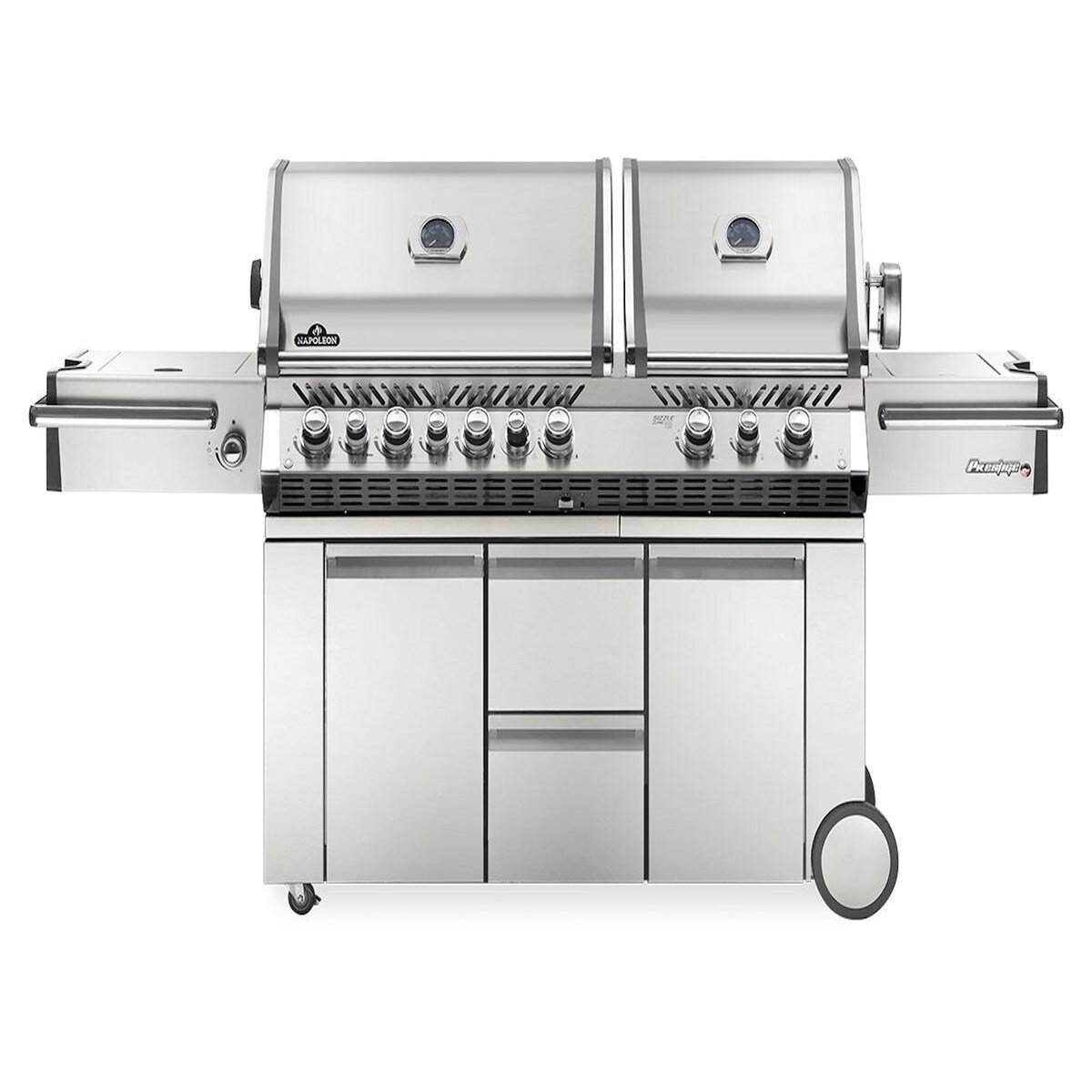 NAPOLEON Barbecue à gaz Prestige Pro 825 4 brûleurs + 2 Sizzle Zone + brûleur arrière + fumoir - Napoleon