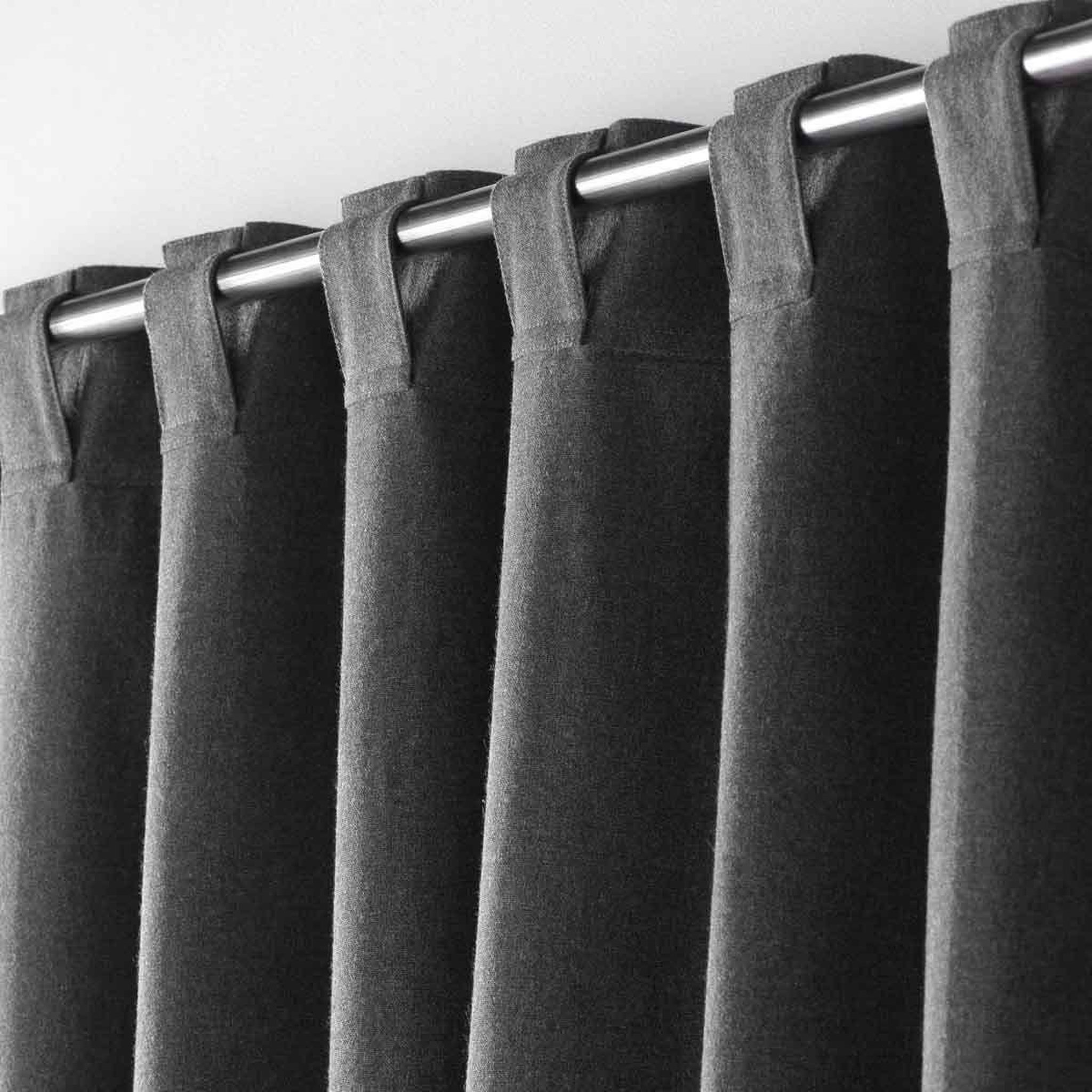 Voir la diapositive 3 : Douceur d'Intérieur Rideau à passants  mistraline  140x240cm anthracite