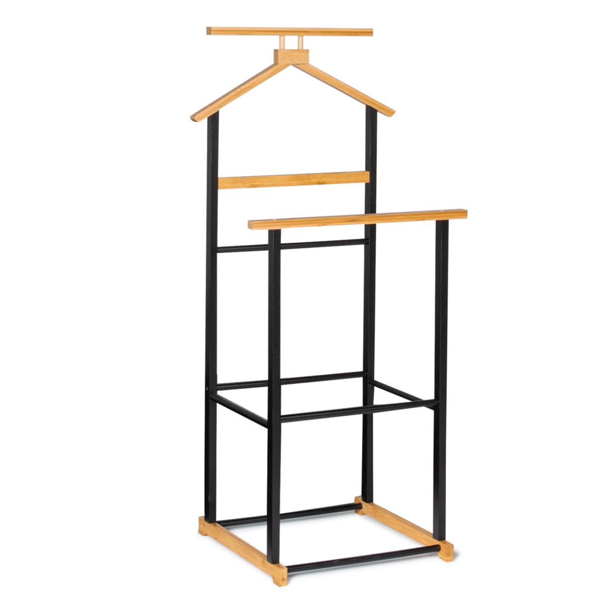 ID MARKET Valet de chambre TOM effet bois et métal