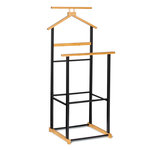 ID MARKET Valet de chambre TOM effet bois et métal