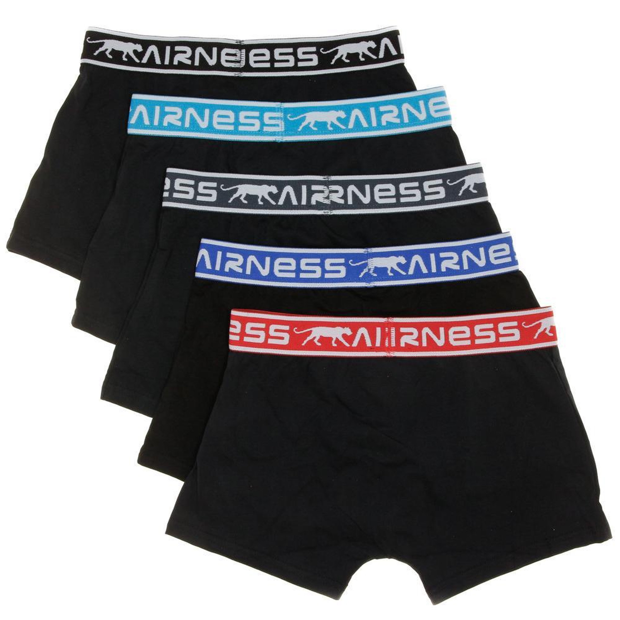 Voir la diapositive 2 : Airness Lot de 5 Boxers Noirs Garçon Airness