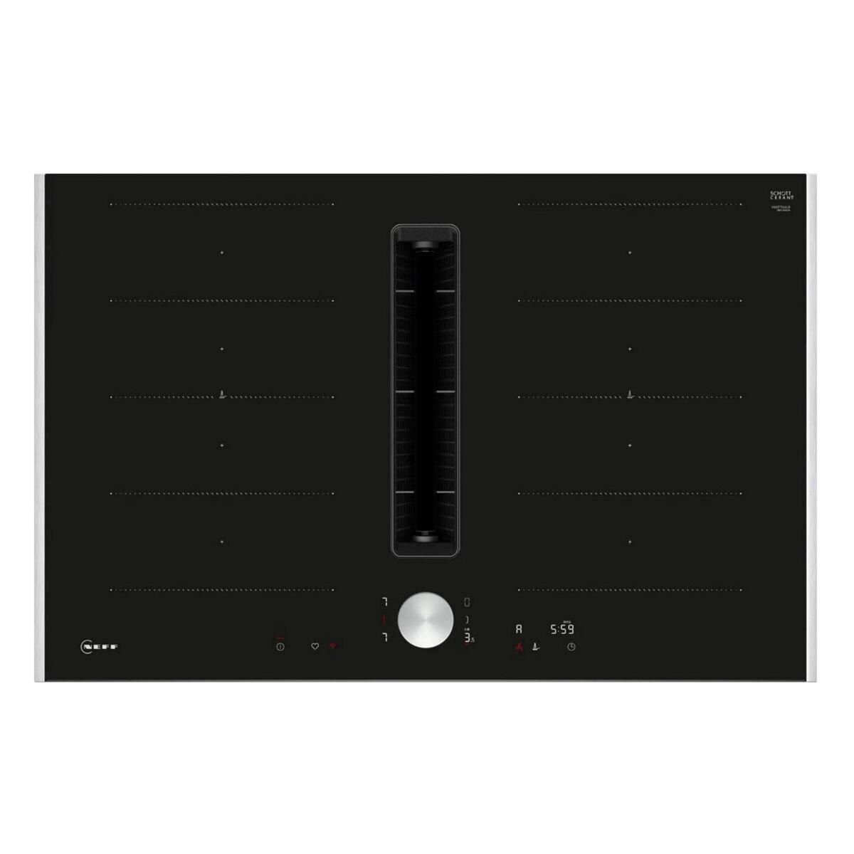 Neff Table de cuisson induction aspirante 80cm 4 feux 7400w noir - V68TTX4L0