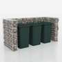 Voir la diapositive 3 : VIDAXL Cadre de gabion de poubelle triple Acier 250 x 100 x 120 cm