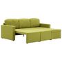Voir la diapositive 4 : VIDAXL Canape-lit modulaire 3 places Vert Tissu