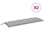 Voir la diapositive 4 : VIDAXL Coussins de banc de jardin lot de 2 gris clair melange tissu