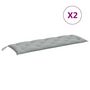 Voir la diapositive 4 : VIDAXL Coussins de banc de jardin lot de 2 gris clair melange tissu