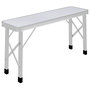 Voir la diapositive 3 : VIDAXL Table de camping pliable avec 2 bancs Aluminium Blanc