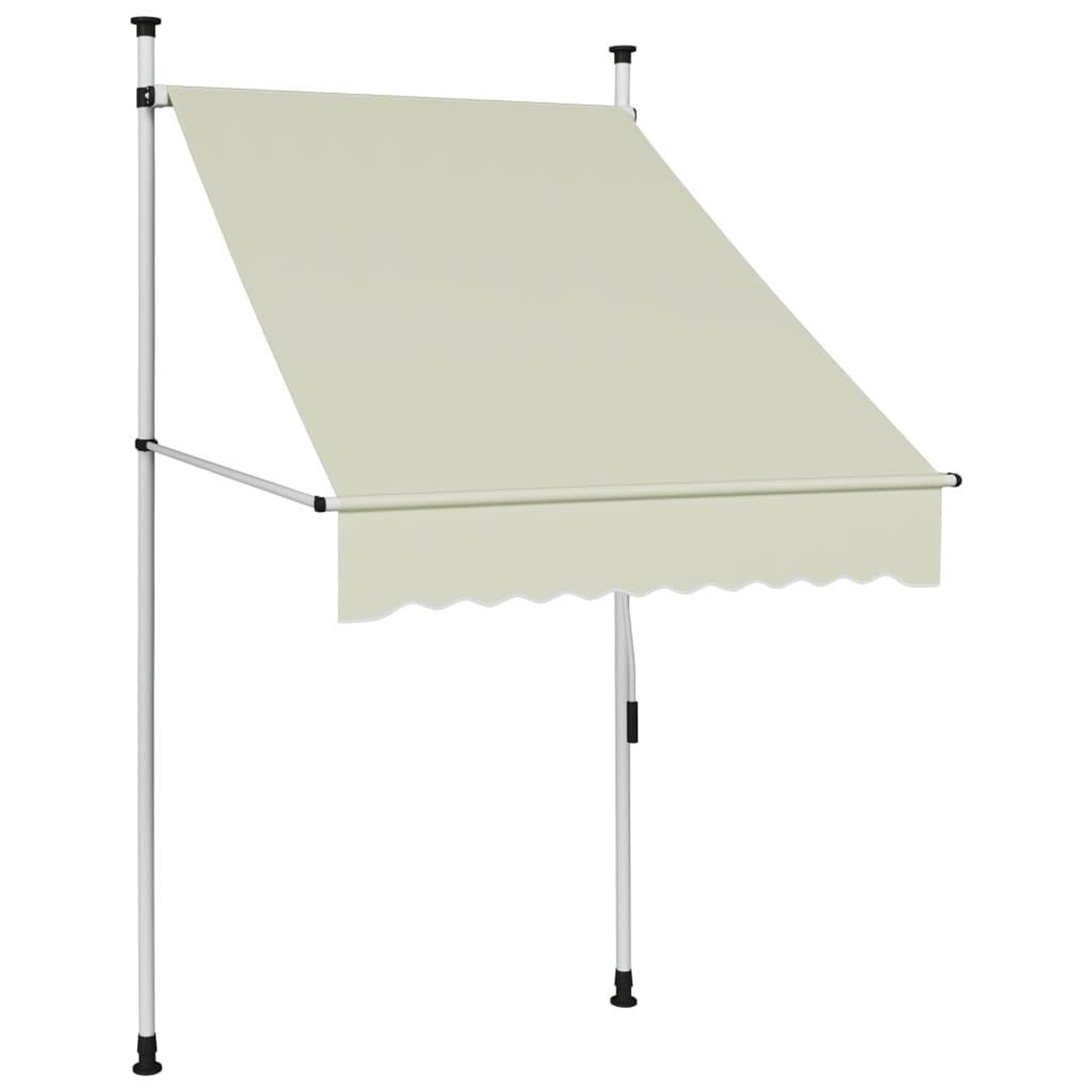 Voir la diapositive 1 : VIDAXL Auvent manuel retractable 100 cm Creme