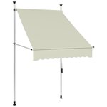 VIDAXL Auvent manuel retractable 100 cm Creme