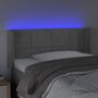 Voir la diapositive 4 : VIDAXL Tete de lit a LED Gris clair 93x16x78/88 cm Velours