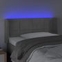 Voir la diapositive 4 : VIDAXL Tete de lit a LED Gris clair 93x16x78/88 cm Velours