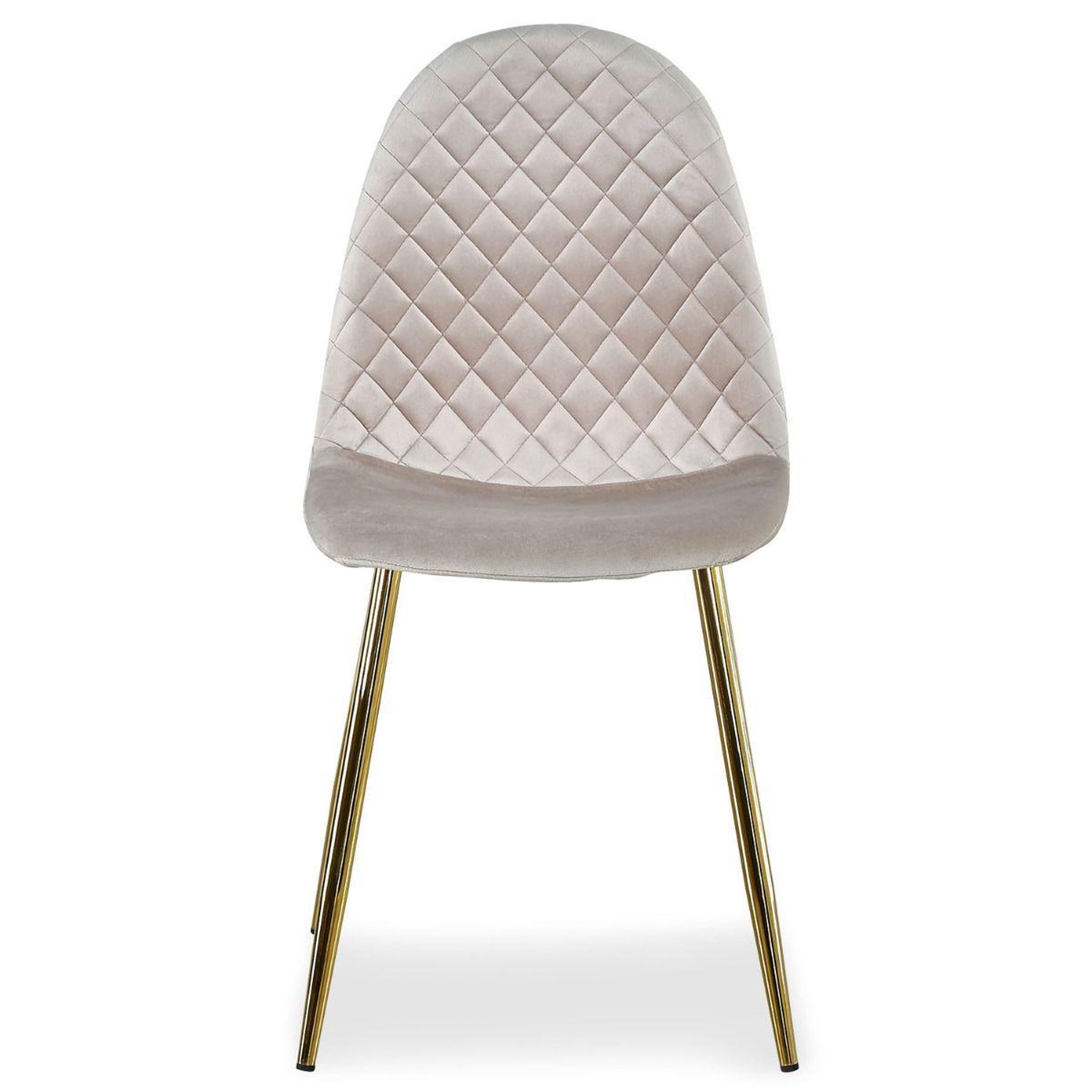 Voir la diapositive 6 : Paris Prix Lot de 4 chaises en velours  waynor  87cm taupe